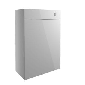 Bampton 600mm Slim WC Unit - Light Grey Gloss