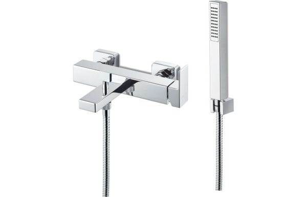 vema lys wall mounted bath shower mixer chrome