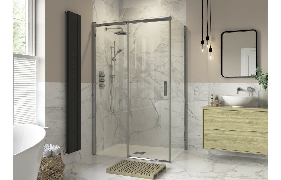 Winstone Morton Optional Sliding Shower Door Side Panel - 700mm
