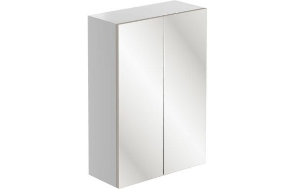 wootton 500mm mirrored wall unit white gloss