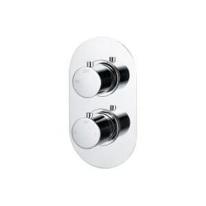 asthall thermostatic twin shower valve single outlet