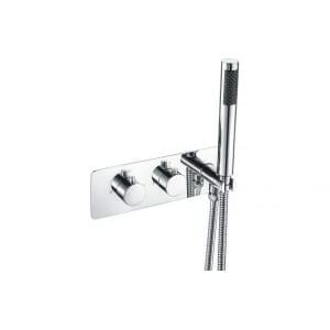 leafield thermostatic shower valve with handset two outlet