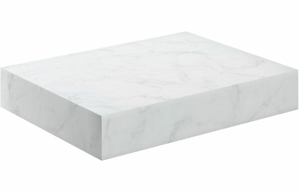 Constant 600mm Wall Hung Basin Shelf - White Marble