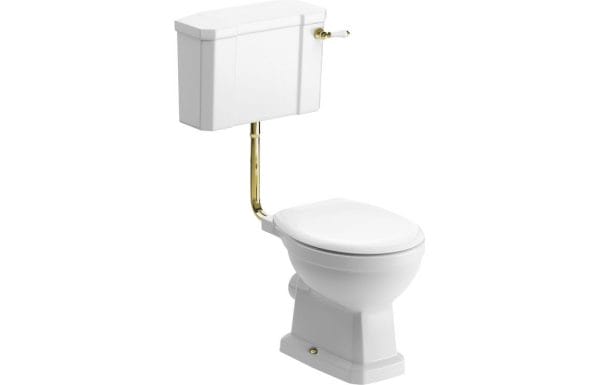 Shurdington Low Level WC w/Brushed Brass Finish & Standard Soft Close Seat